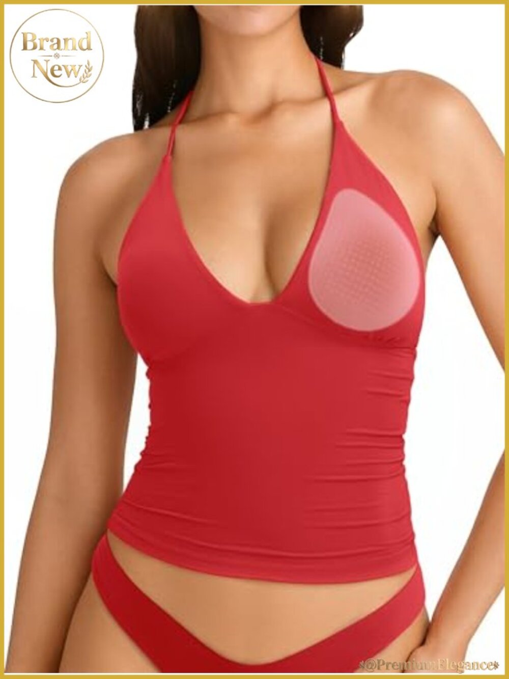 Double Lined Halter Tank Top Summer Sleeveless Padded Going Out Basic Shirt